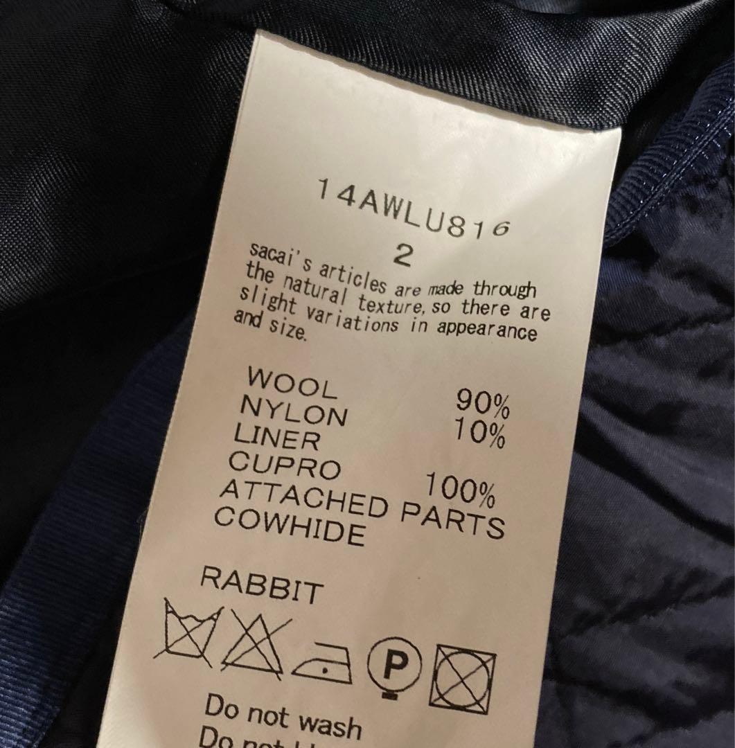 sacai ダッフルコート　ライナー付き　ラビットファー