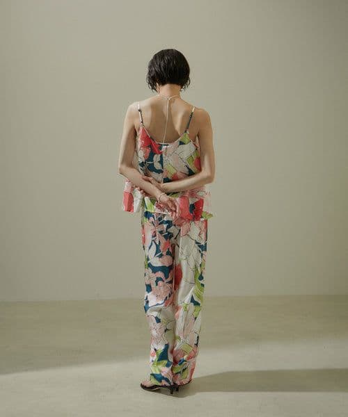 バナナタイム 花柄 キャミソール シルク100% Sサイズ オシャレ 極美品