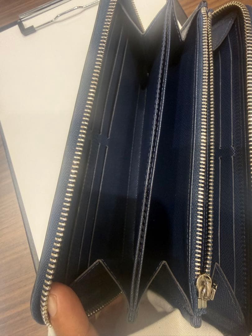 エピレザー ネイビー 長財布