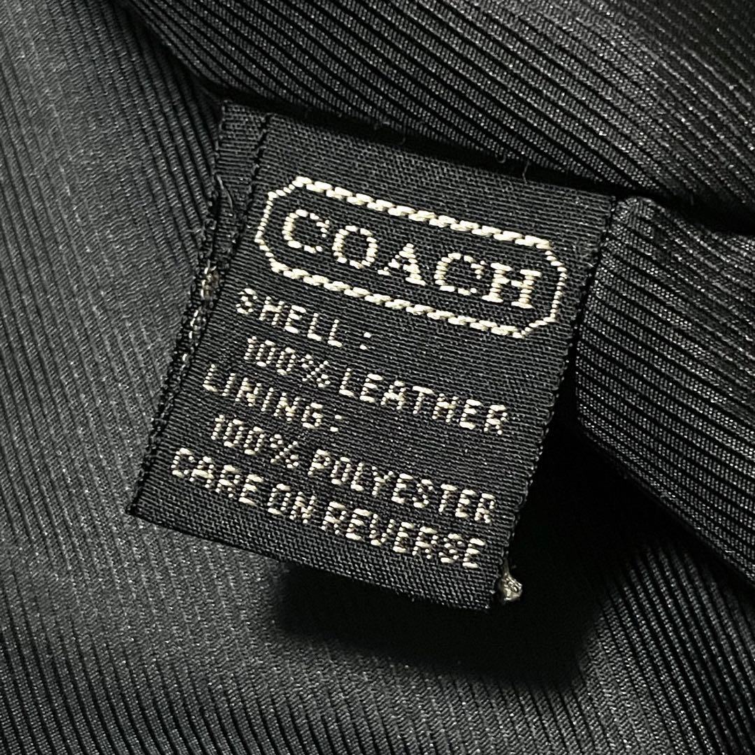 COACH コーチ 本革 リアルレザー シングル ライダースジャケット 黒 S