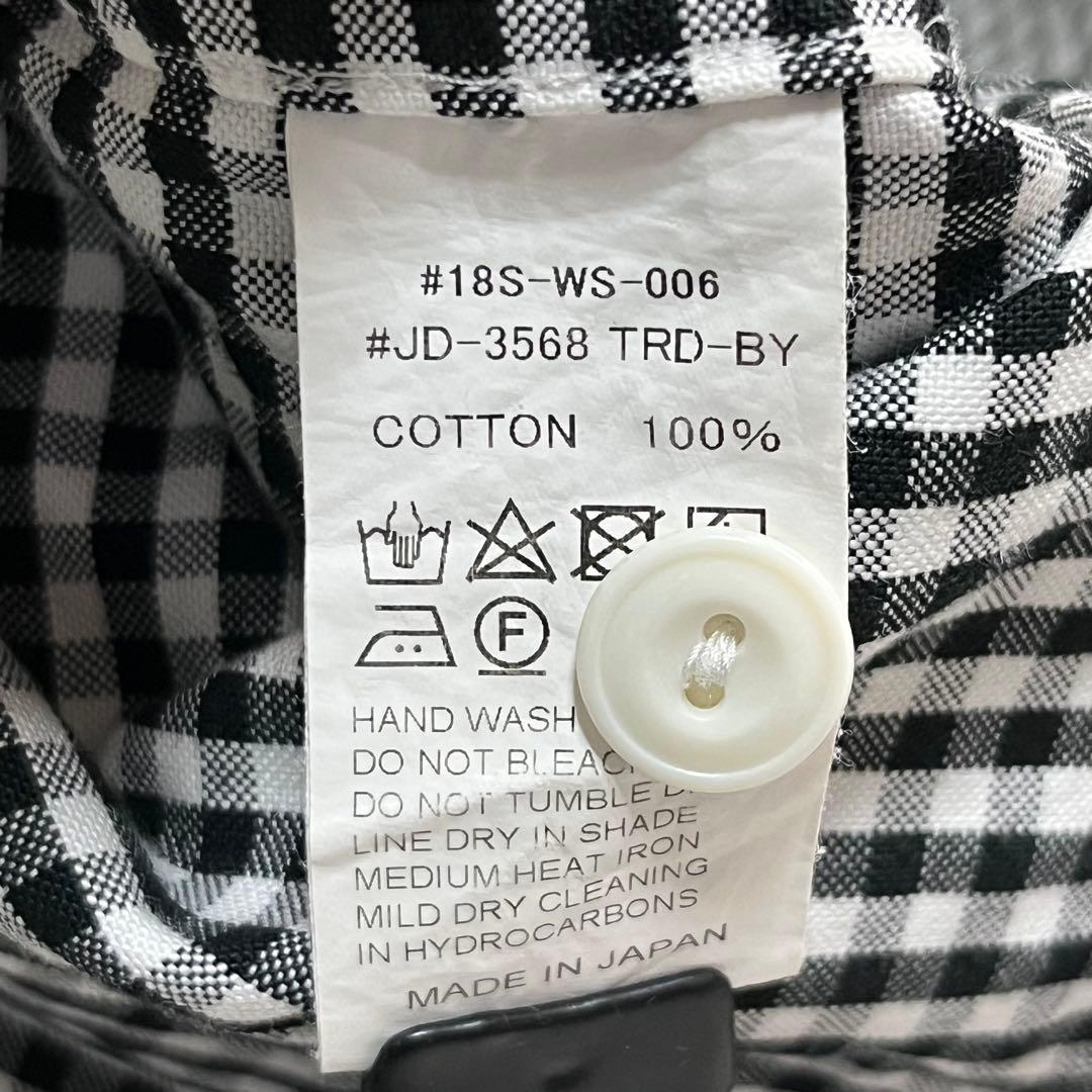 美品『ダントン』丸襟プルオーバーシャツ ギンガムチェック リラックスシルエット