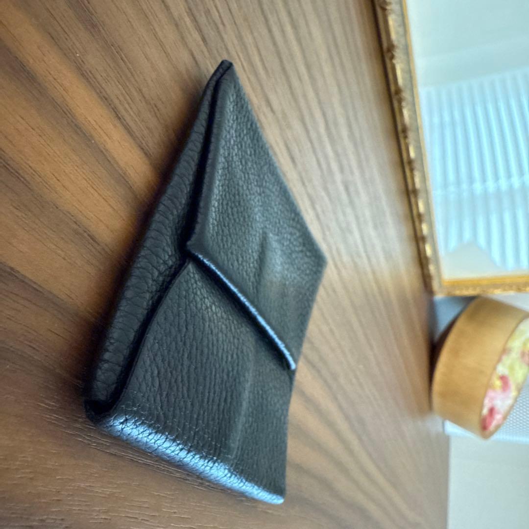 エルメスHERMES バスティア ケース ブラック Bastia シボ革黒