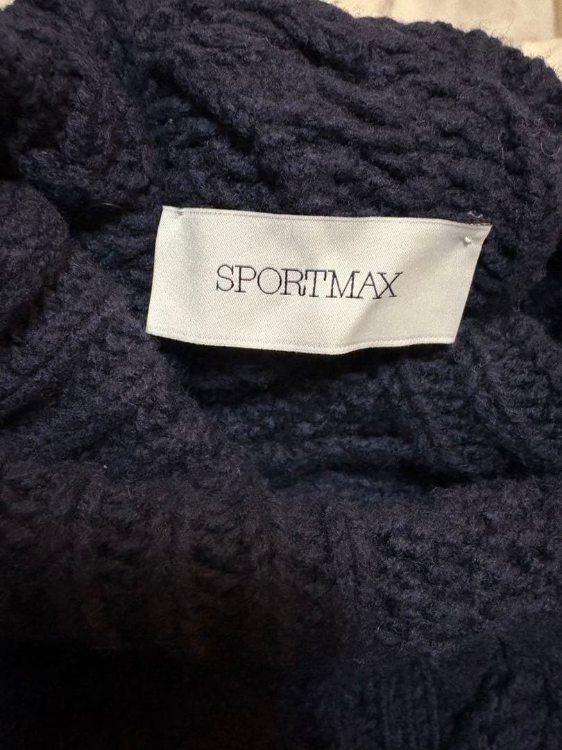 新品/SPORTMAX ケーブル編みタートルネックニット