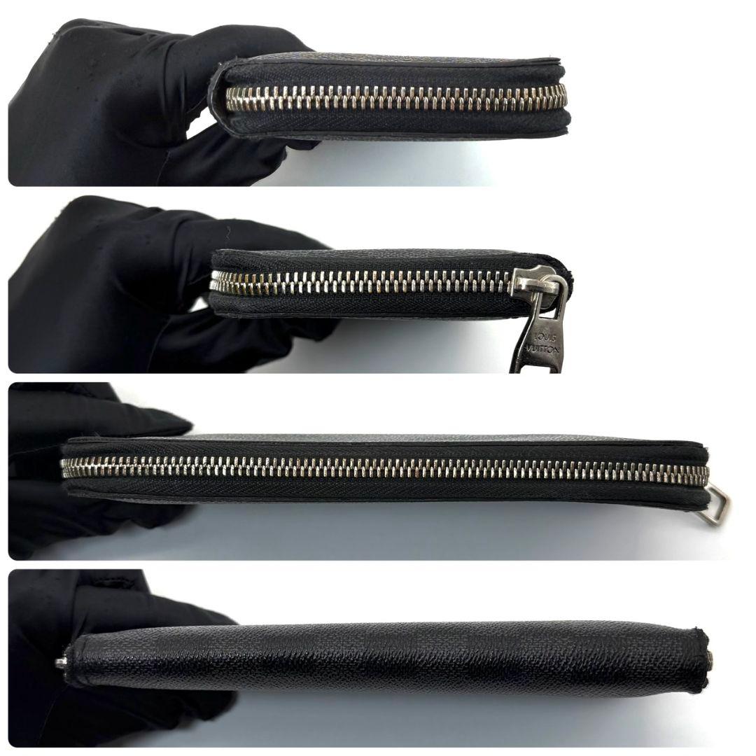 良品 ルイヴィトン ダミエグラフィット ジッピーウォレット ヴェルティカル 黒