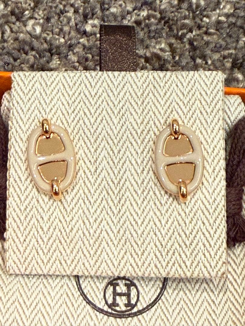 HERMES エルメス　ミニマイヨン　マロングラッセピアス