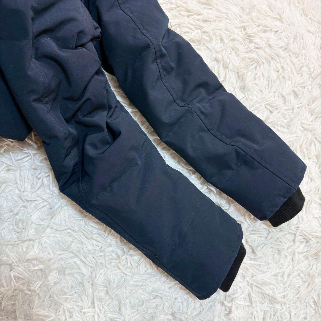 ダントン ダウンコート　ロング　ファー　2way ネイビー 34 タッサーダウン