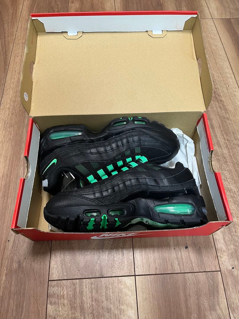 靴 NIKE AIR MAX 95 OG BLACK/GREEN SHOCK