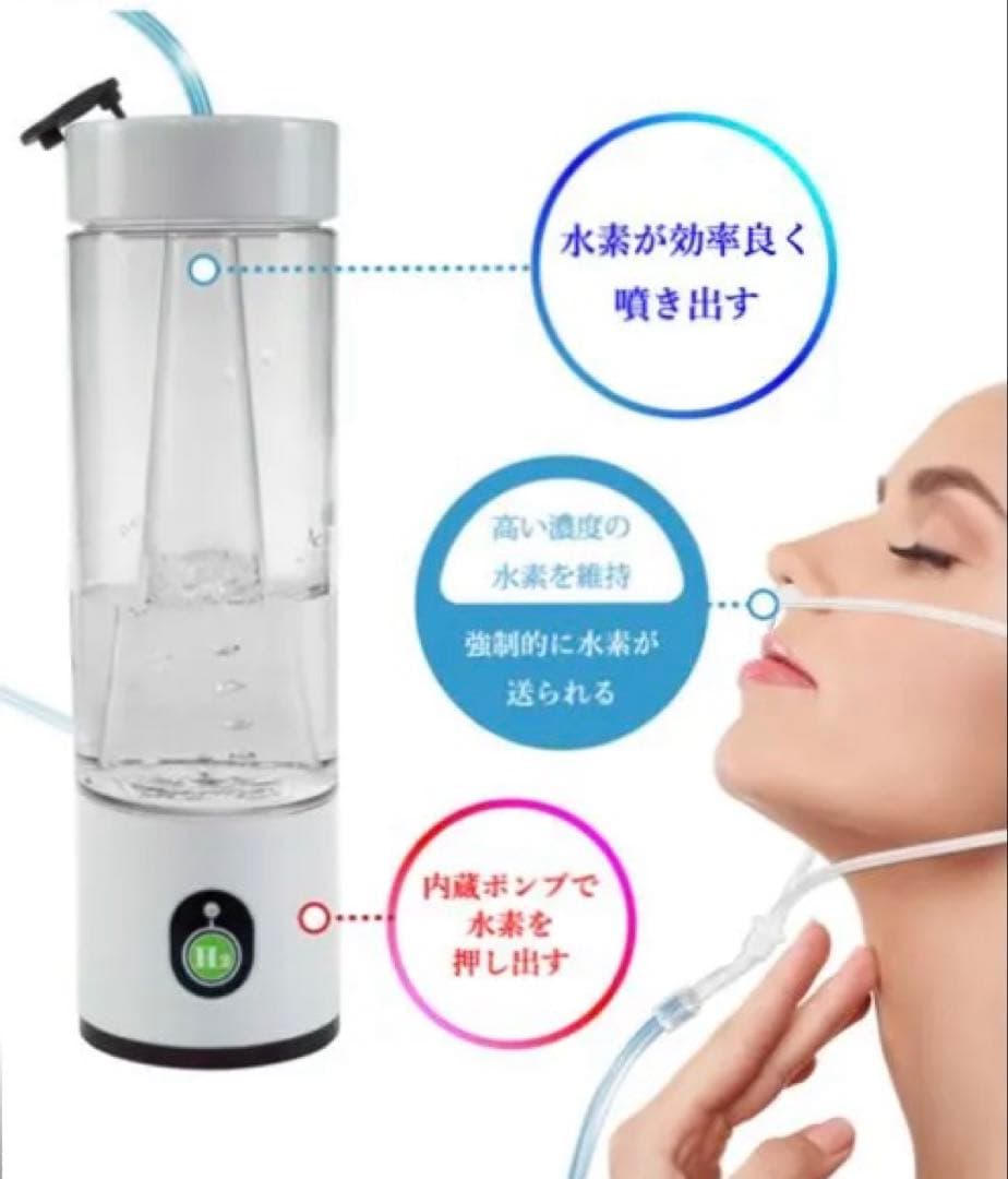 ポンプ型「MyShinTouSui-Jet」と自然呼吸型「W水素ボトル」