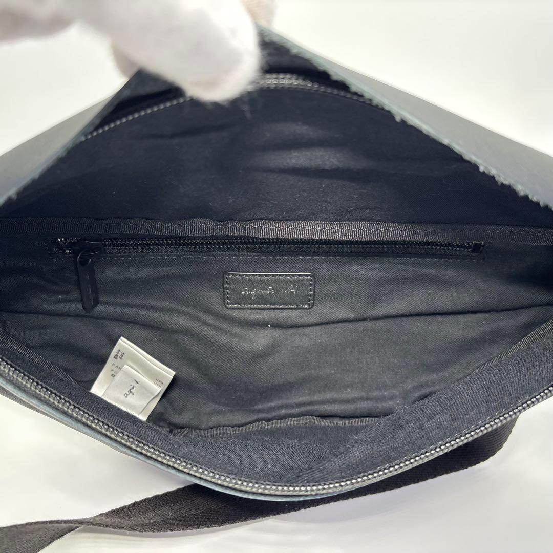 ✨美品✨ アニエスベー PETER レザー ウエストポーチ ブラック