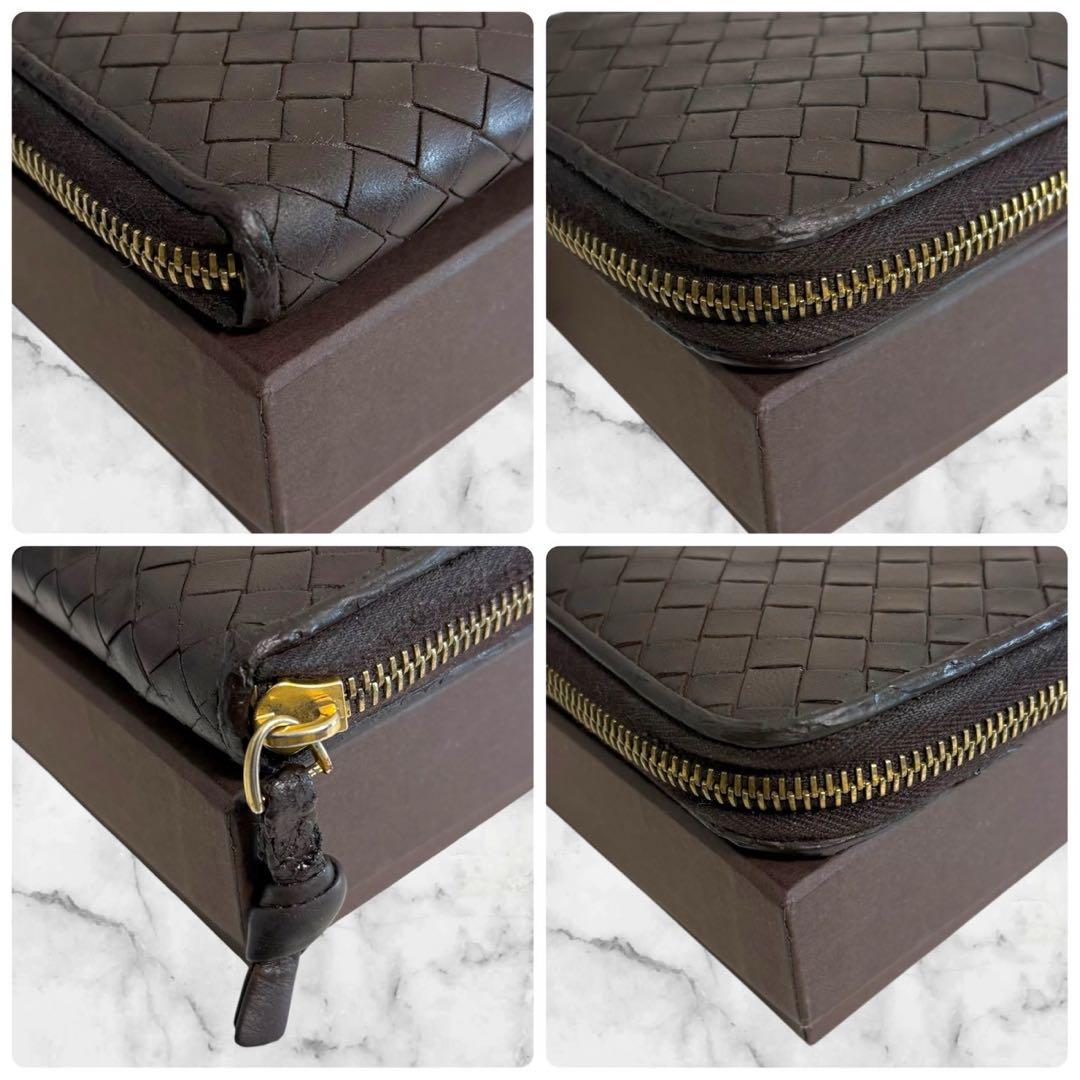 美品✨ ボッテガヴェネタ イントレチャート　長財布 ラウンドファスナー