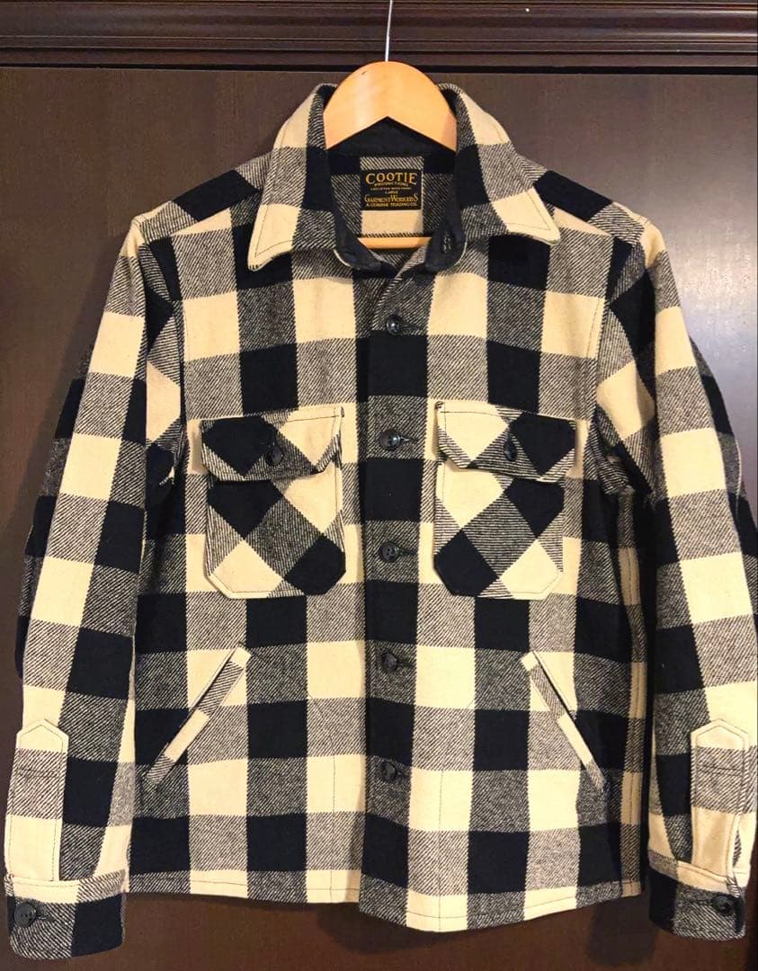 が*パ様 日本製　COOTIE ウールチェックシャツ　 Lサイズ