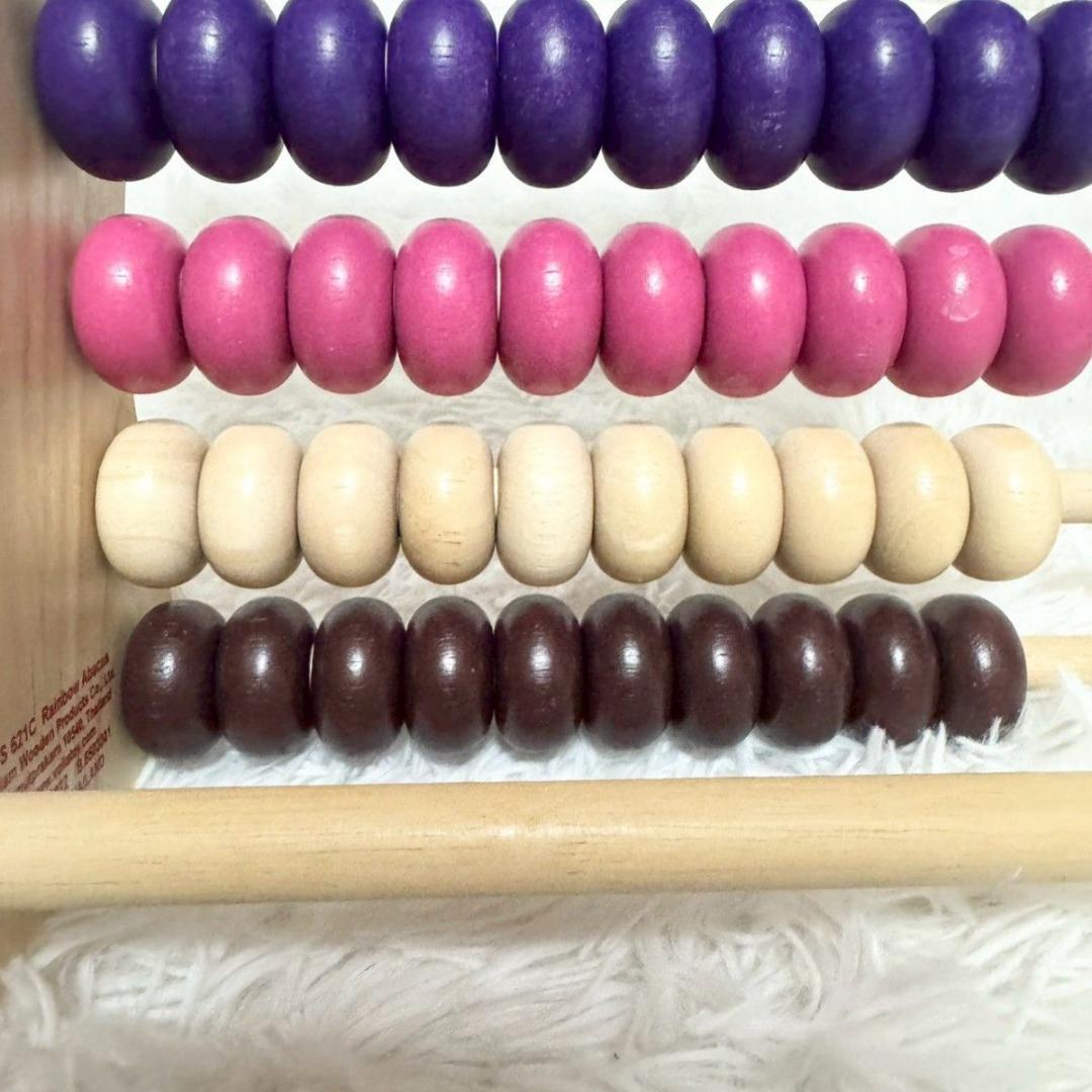 【美品】VOILA レインボーアバカス 100玉そろばん 木製玩具 98-14