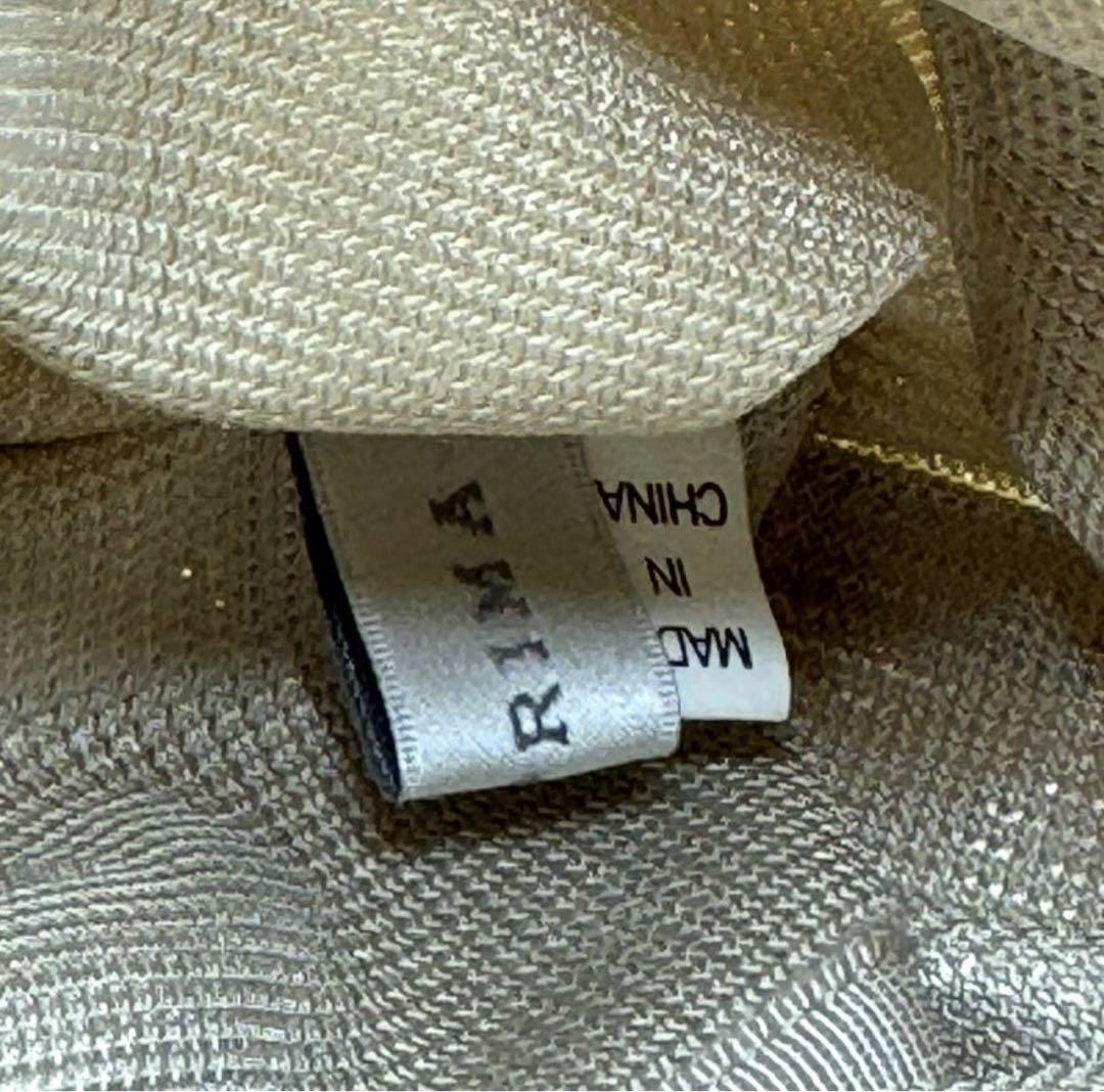 美品 アンテプリマ 2way ワイヤーバッグ ショルダーバッグ 花 ベージュ