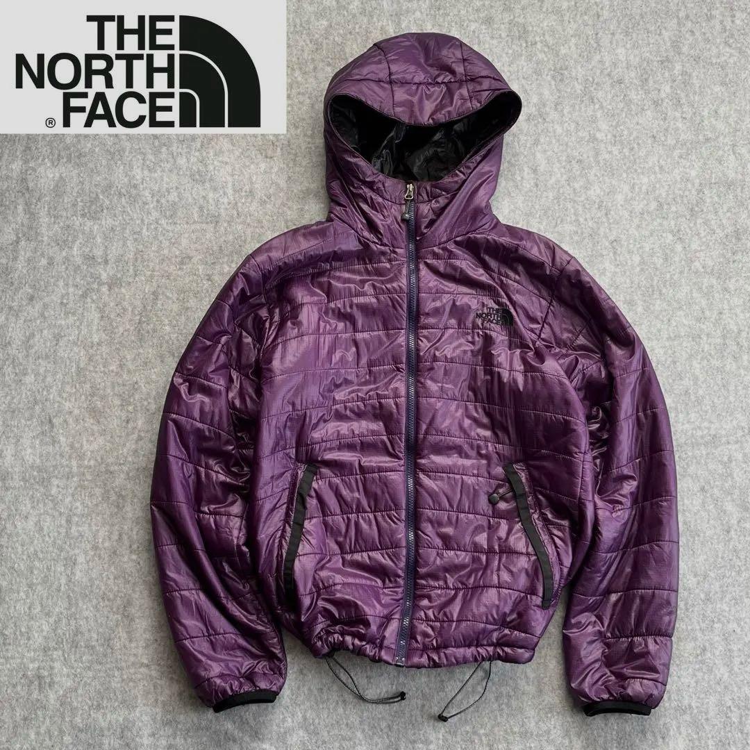 ノースフェイス ドローコード ダウンジャケット Y2K テック 短丈 光沢