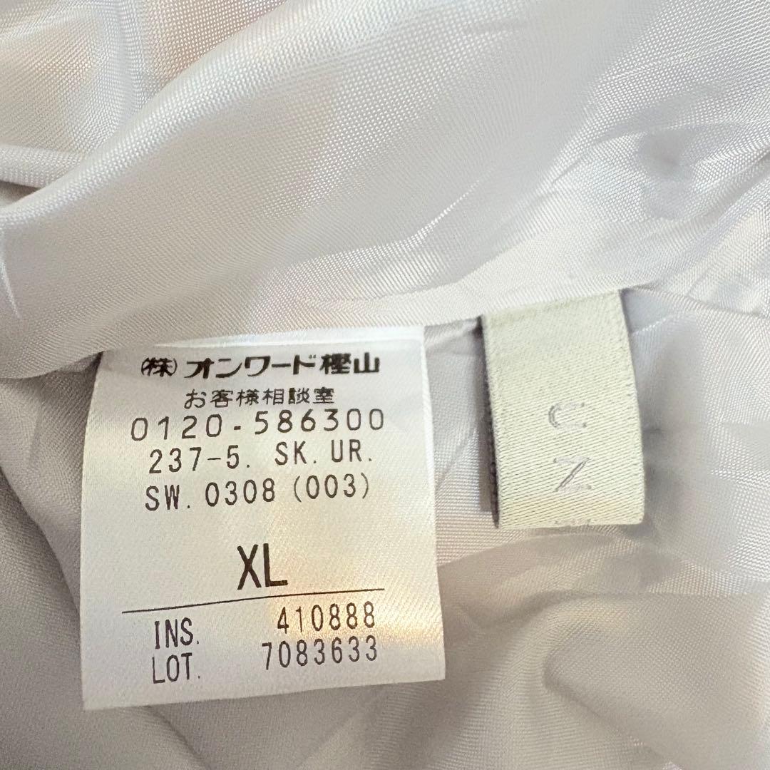 新品 タグ付✨UNFILO❤️プリーツスカート ライトグレー XL 大きいサイズ