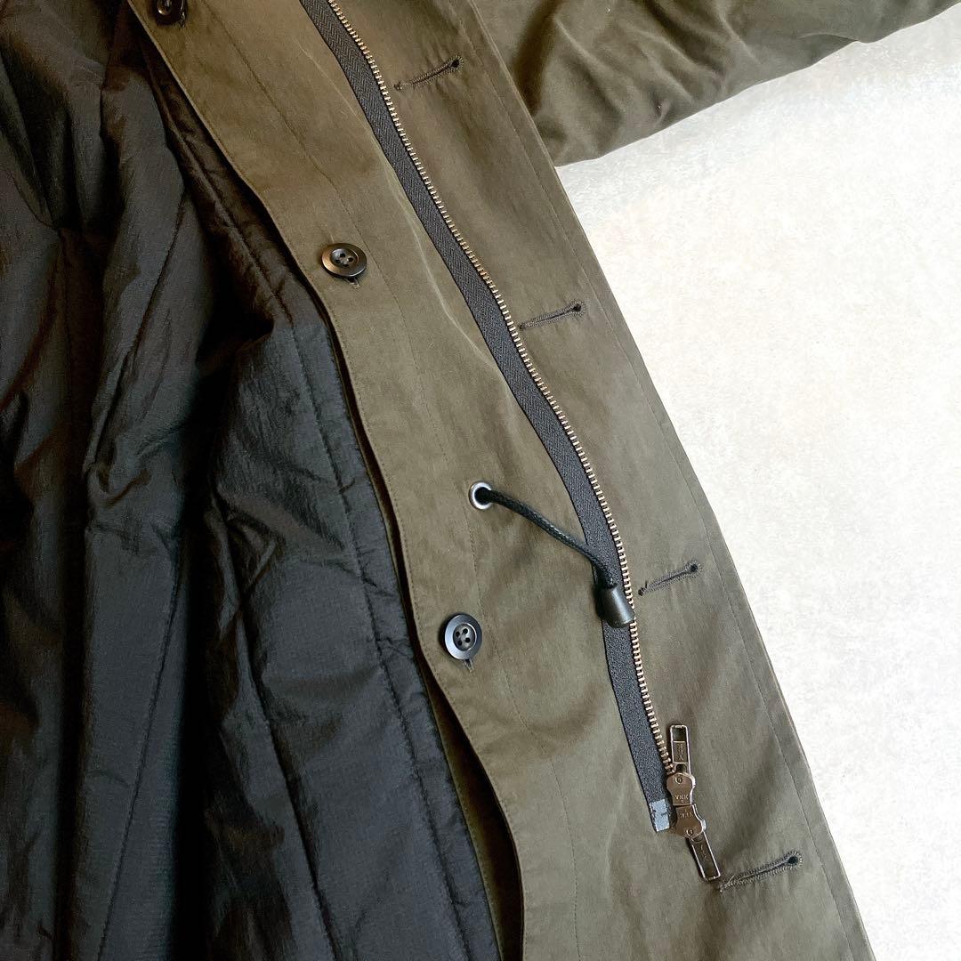 美品 MHL.キルトライナー付ブルゾン VINTAGE COTTON NYLON