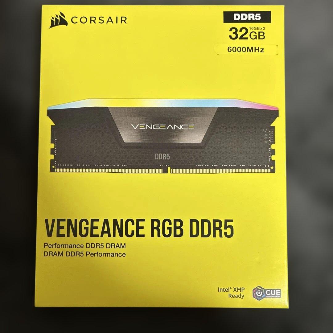 メモリー CORSAIR VENGEANCE RGB DDR5 32GB 6000MHz