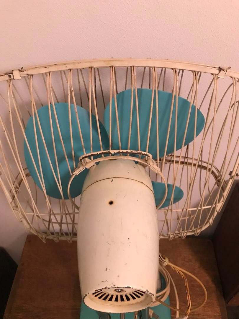 希少 昭和レトロ スクエア型 三菱 扇風機 R-30EC 動作品