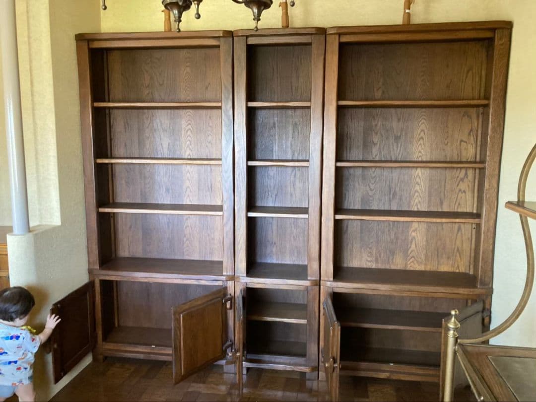 さっちゃん専用③特注オーク材本棚　100年本棚 W48cm