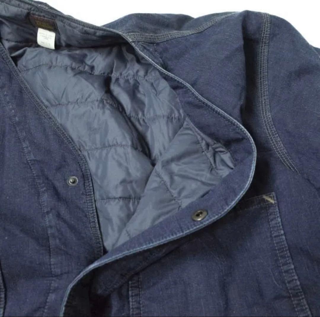 RRL ダブルアールエル INDIGO COTTON ノーカラー