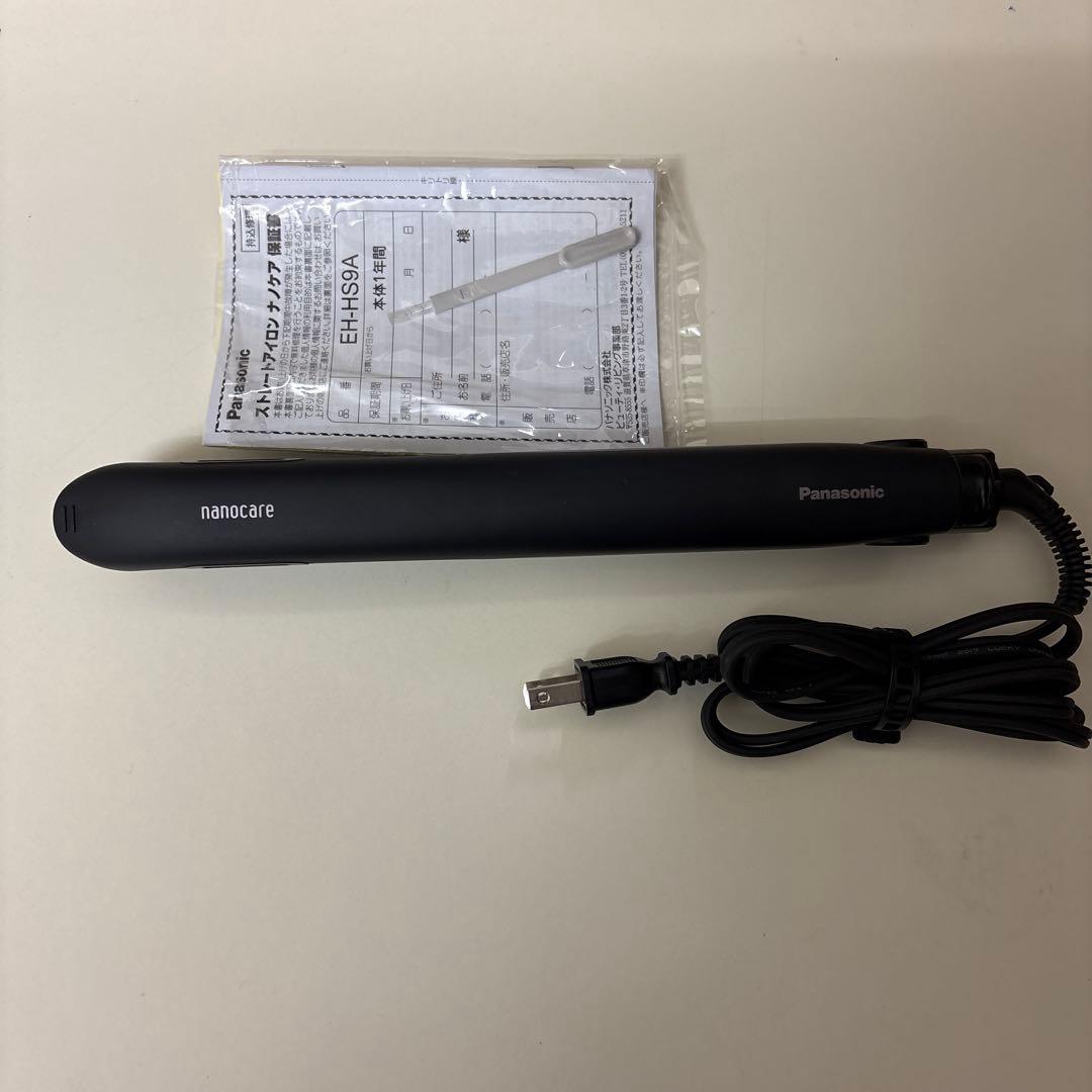 パナソニック ヘアアイロン ストレート用 海外対応 ナノケア EH-HS9A-K