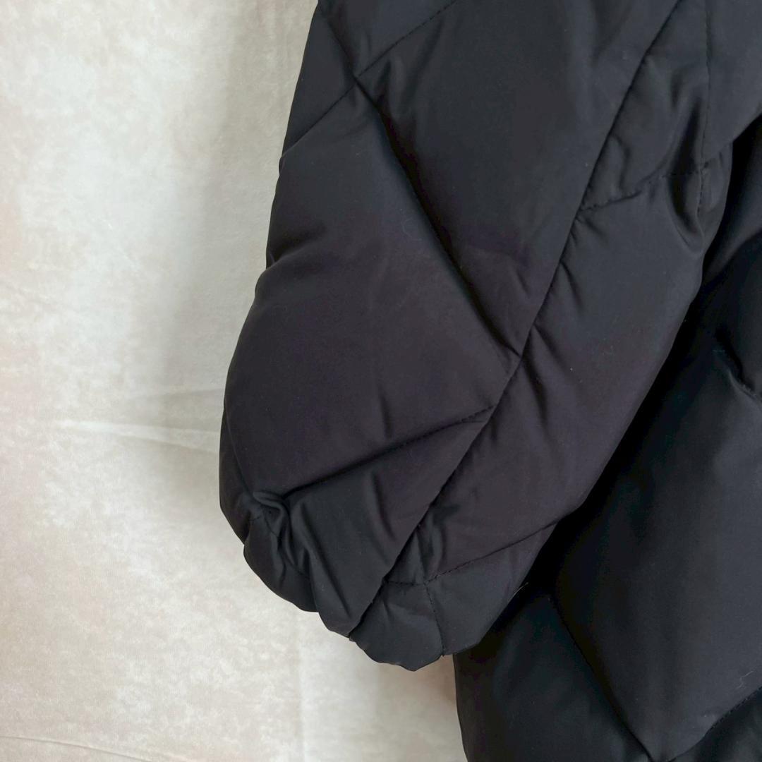 Audrey and John Wad ダウンコート M 黒 ノーカラー ロング