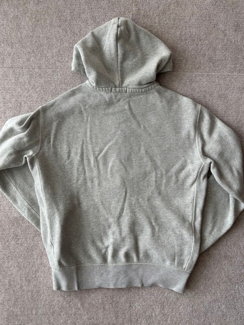 POLO ラルフローレン ジップパーカー グレー S 裏起毛 ロゴ刺繍