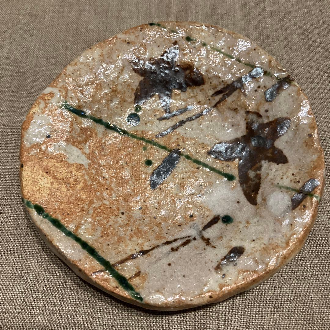 【未使用品】佐藤和次　皿　小皿　美濃焼　早蕨窯　織部焼　5枚　送料込み