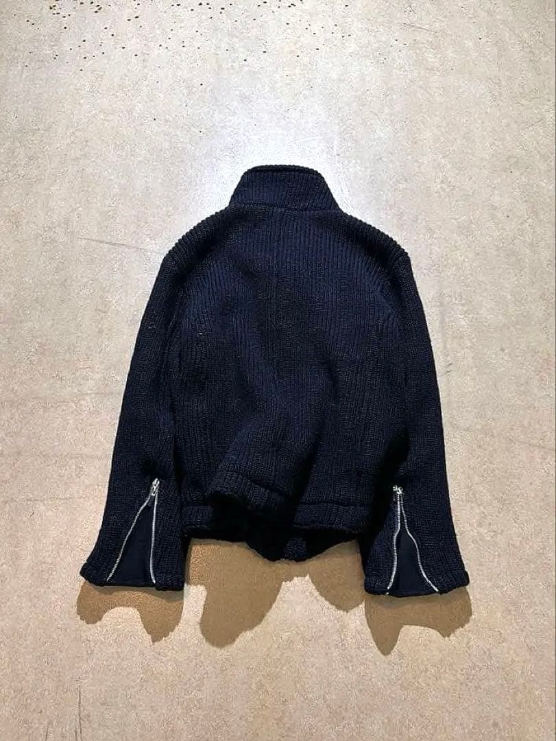 00s archive number nine ニット　ライダース　y2k 黒
