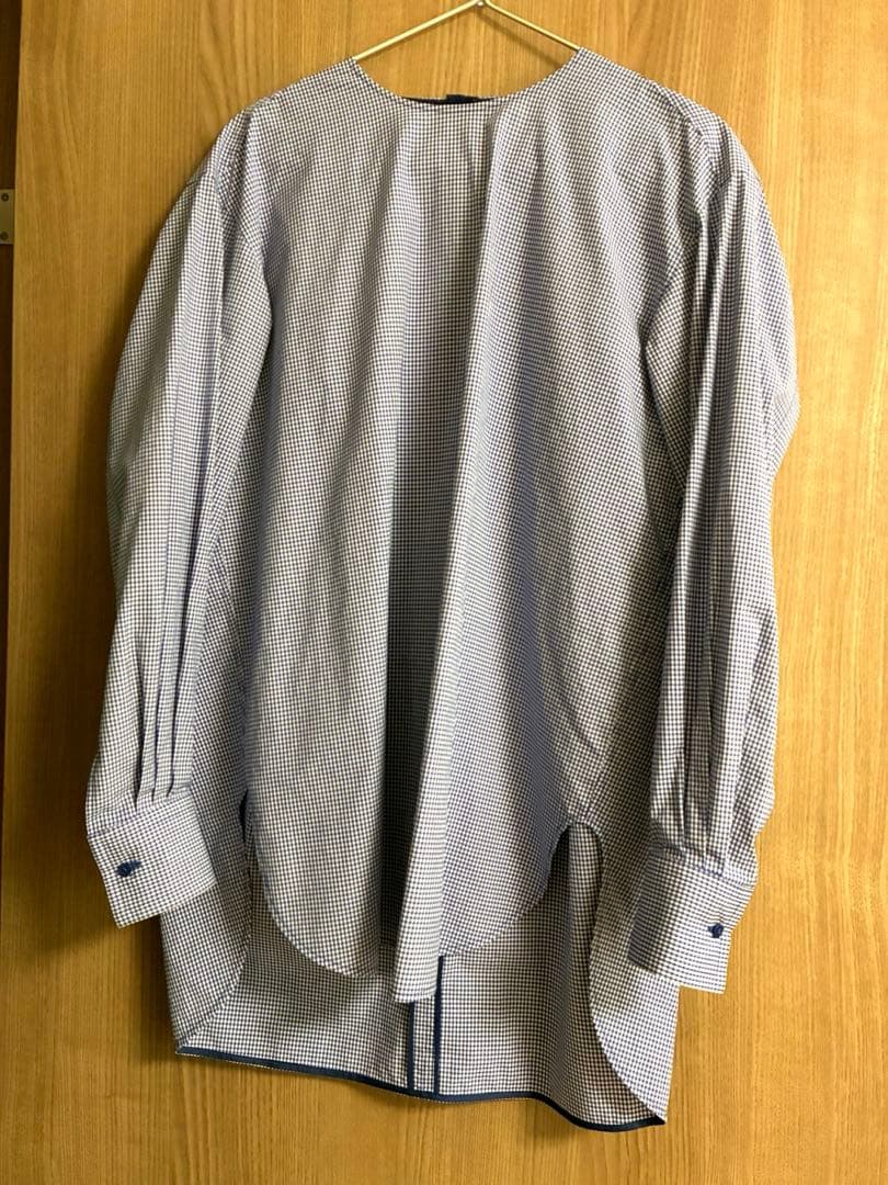 blamink ギンガムチェッククルーネックブラウス