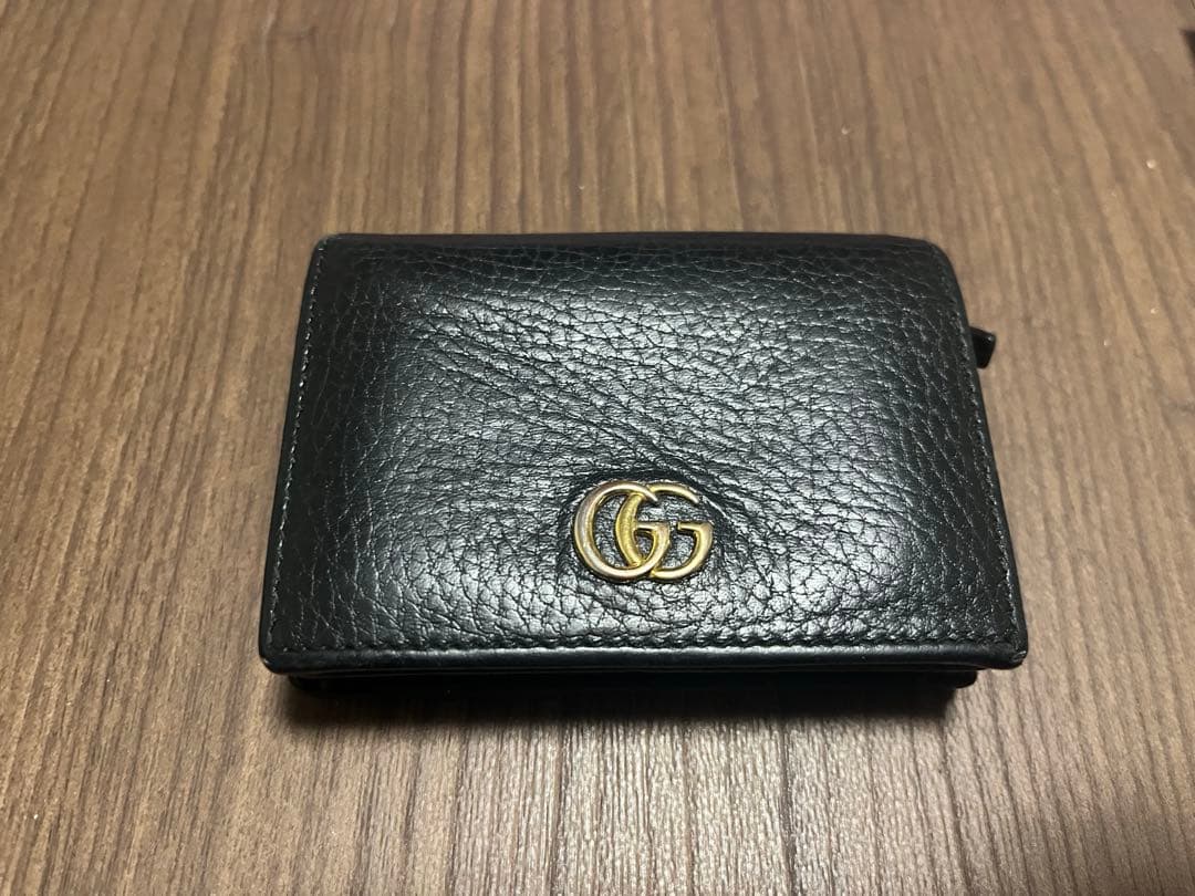 GUCCI マーモット 二つ折り財布 ブラック