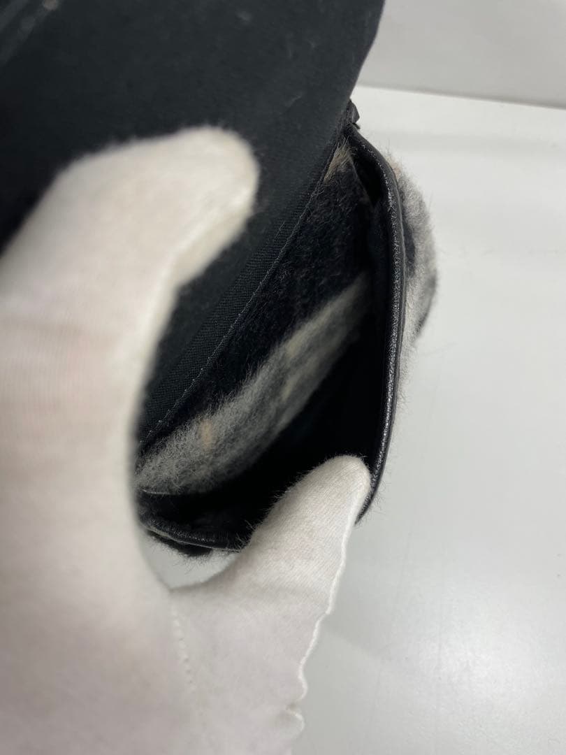 BURBERRY ブラック チェック柄 ハンドバッグ