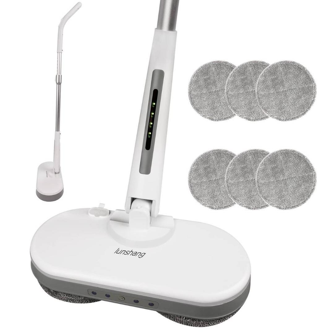 コードレス回転モップ 長さ調節可 スプレー機能付き