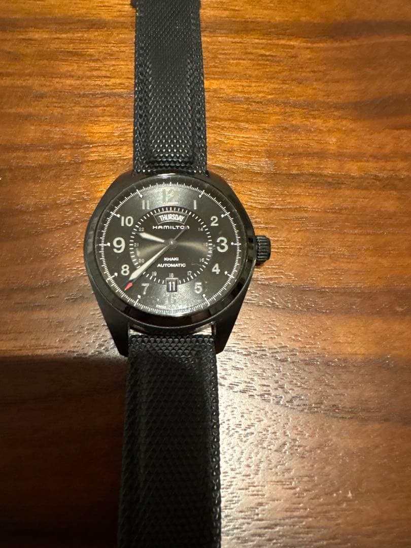 Hamilton 自動巻き ブラック 時計