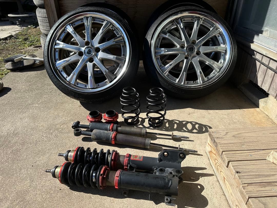 ワークシュバートsc4タイヤ付　17インチ　軽自動車 前後Kid車高調セット