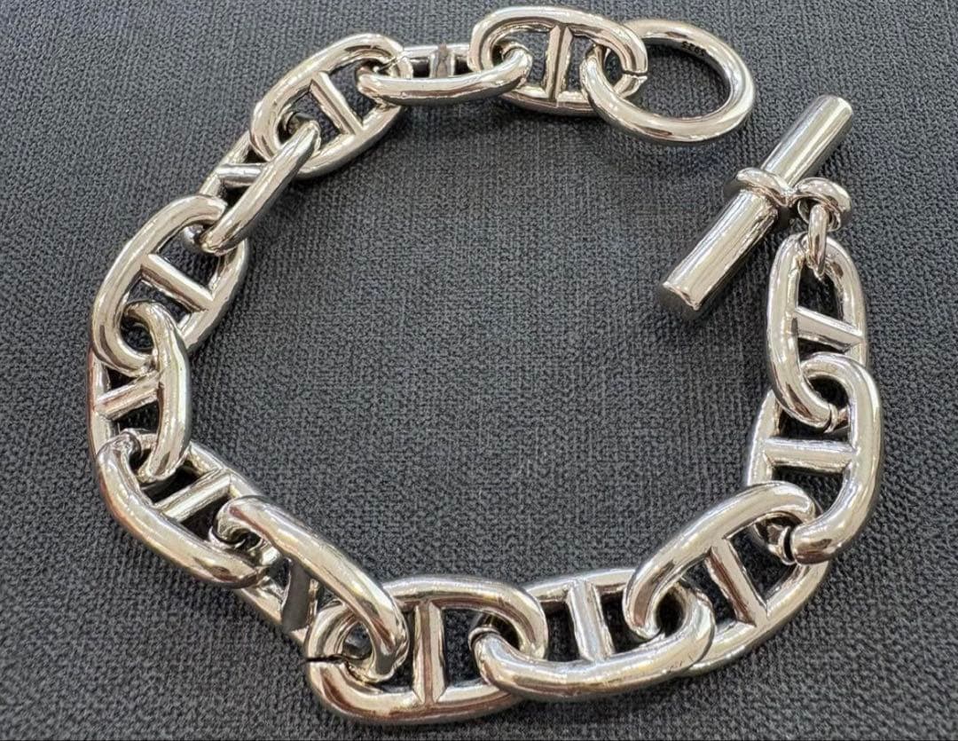 アンカーチェーンブレスレット 純銀 トグル式【75g】