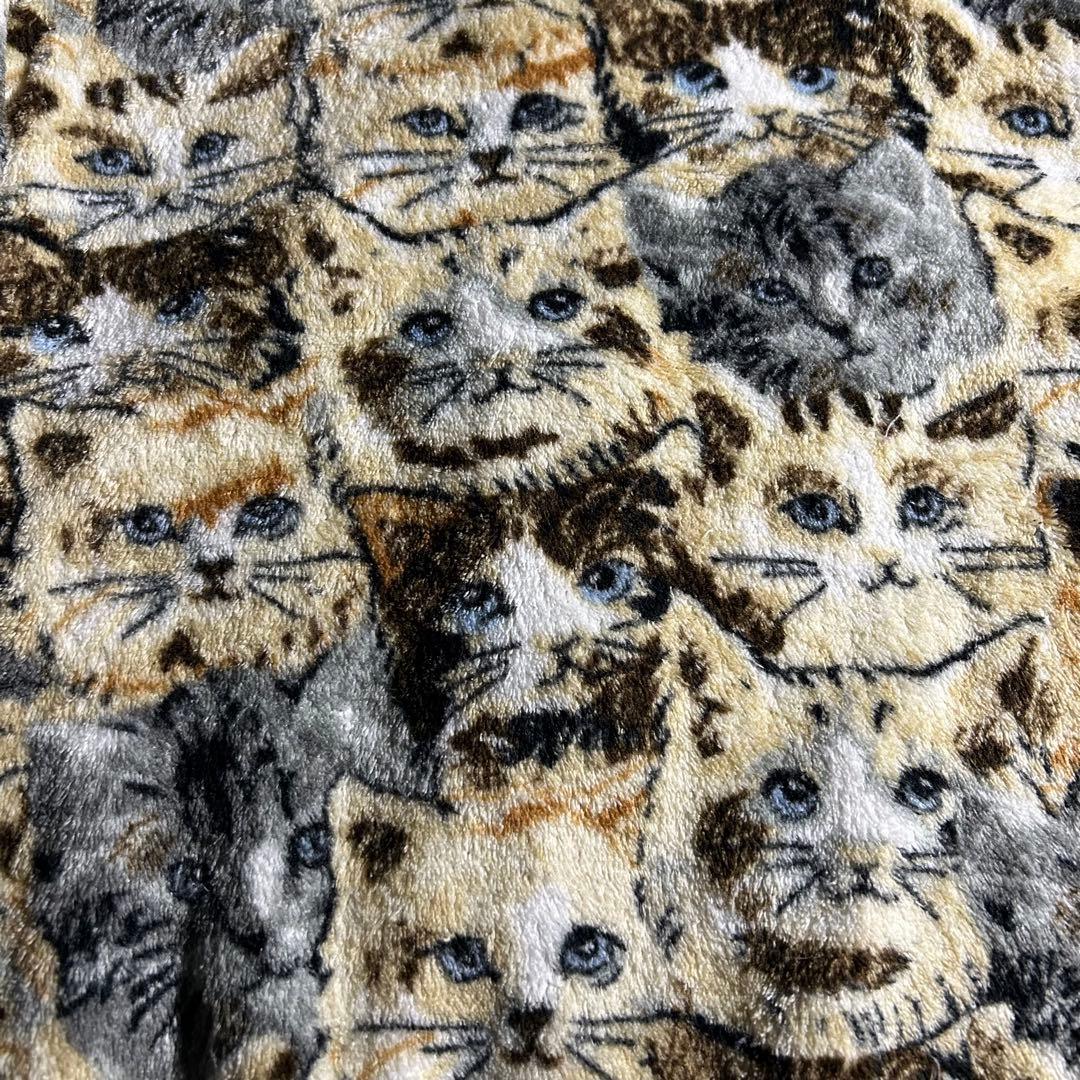 90s 猫フリースジャケット キャット ボア ジップアップ アニマル 動物