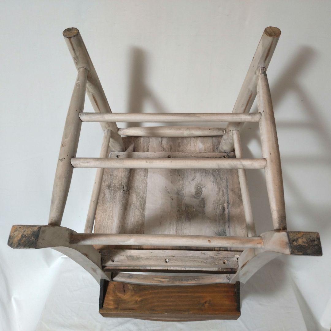 チャーチチェア　木製　アンティーク調　ヴィンテージ風　十字架　ダイニングチェア