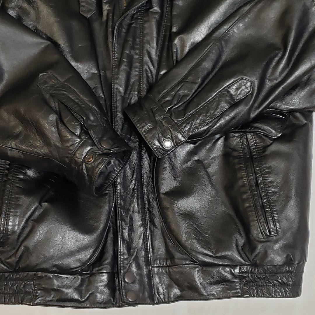 牛革　チンストラップ　Dポケット　短丈　レザージャケット G-1&A-2モチーフ