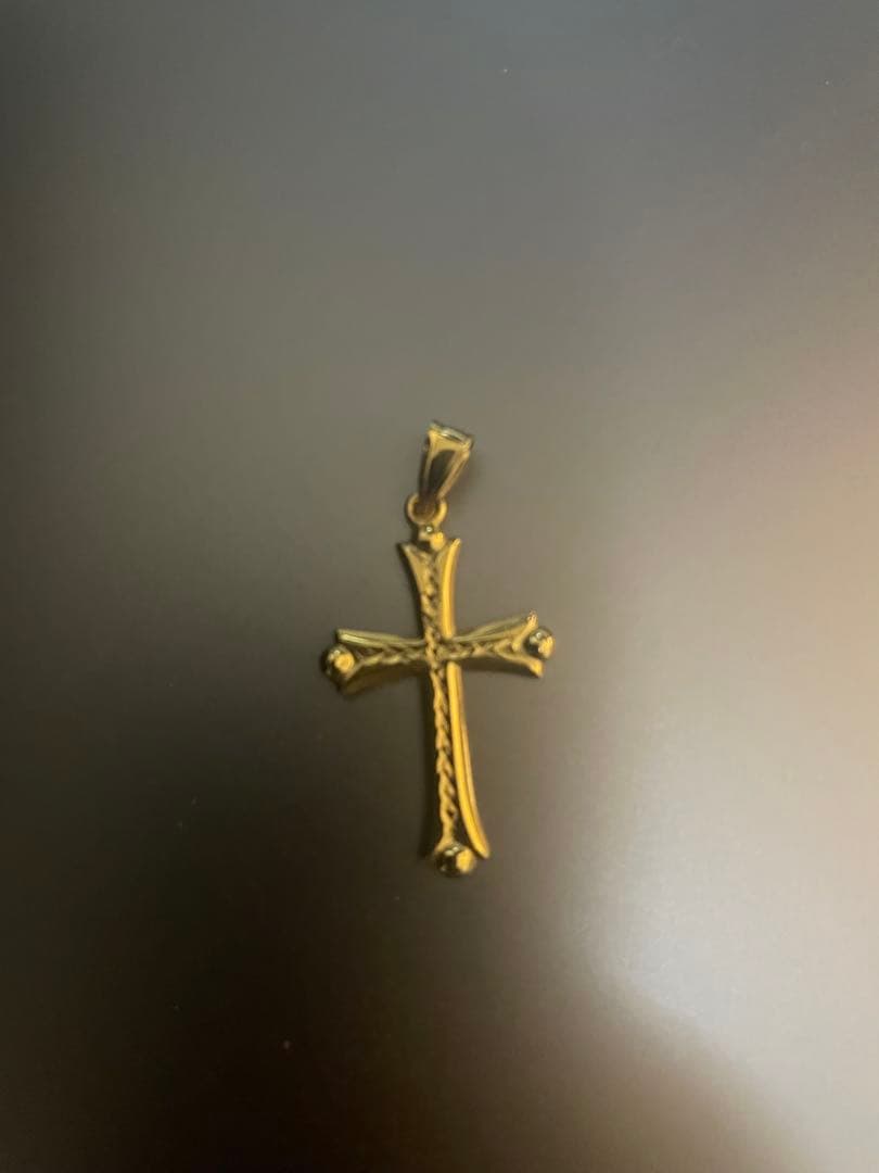 K18 十字架ペンダント 約1g 中空 18金