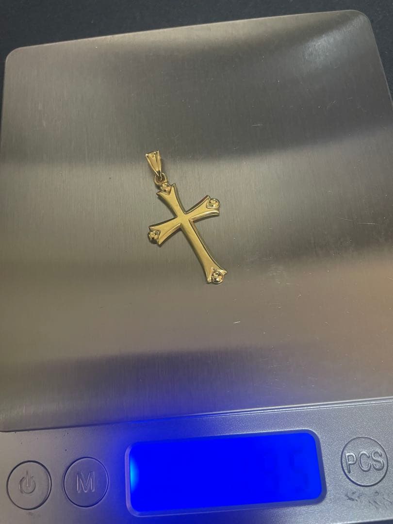 K18 十字架ペンダント 約1g 中空 18金