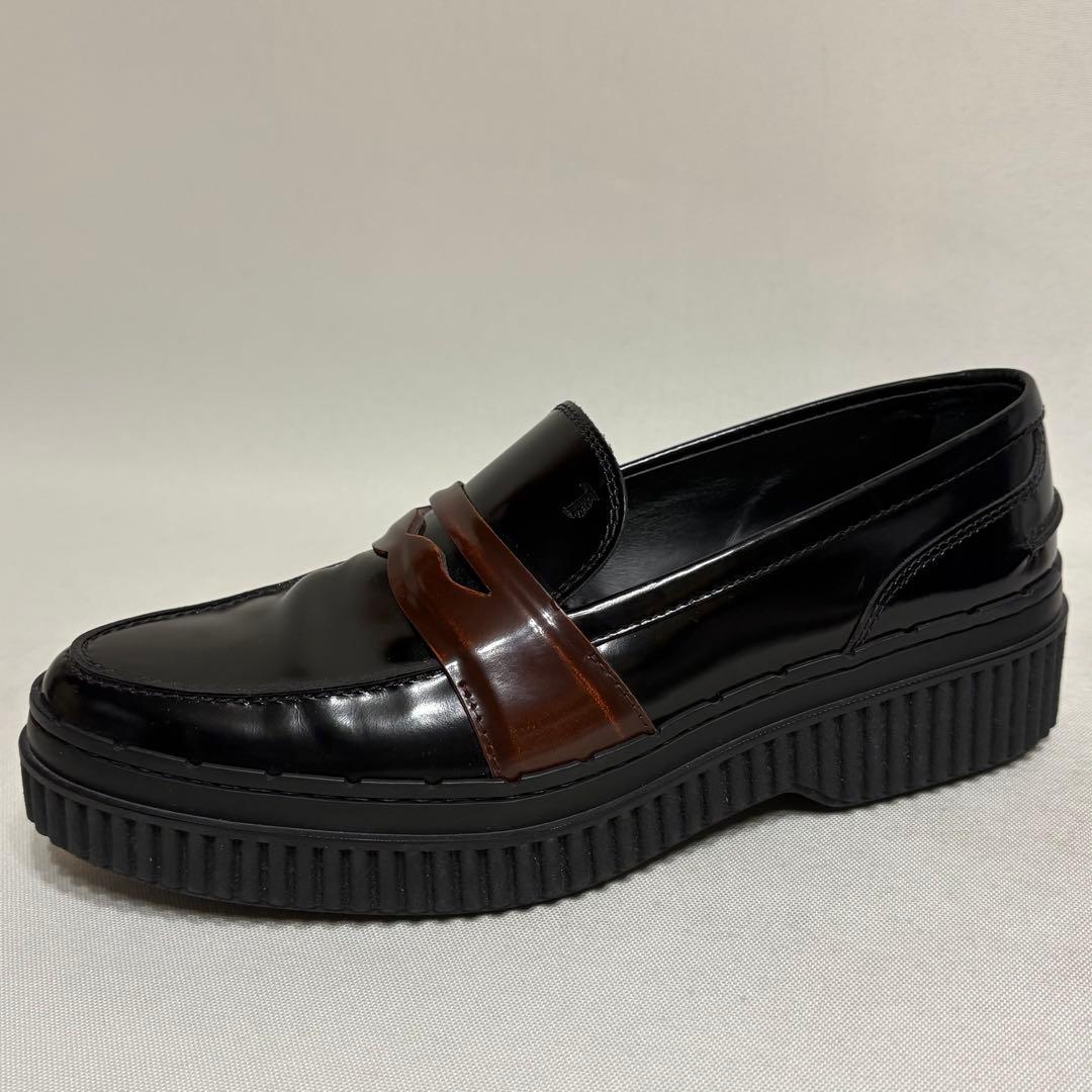 TOD'S トッズ レザー 革靴 厚底ローファー ブラック 36 1/2