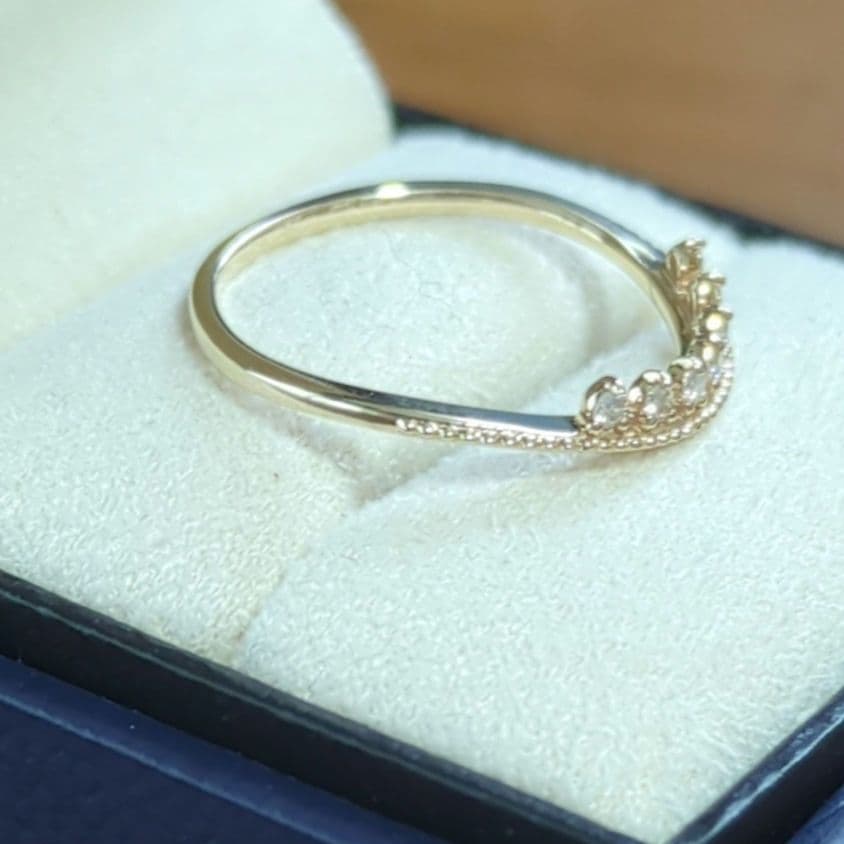 K10YGダイヤモンドリング