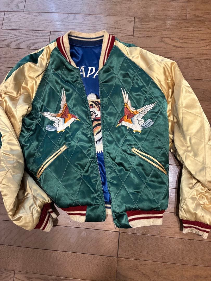 スカジャン　テーラー東洋　虎X鷹　M18426 中古L