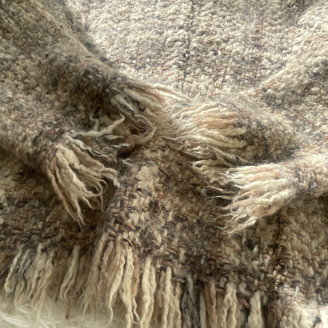 美品 希少【45R Bandou-Rツィード風ニットカーディガン】