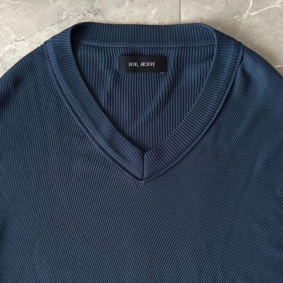 VAINL ARCHIVE WILL KNIT レーヨン Vネック ゆったり M