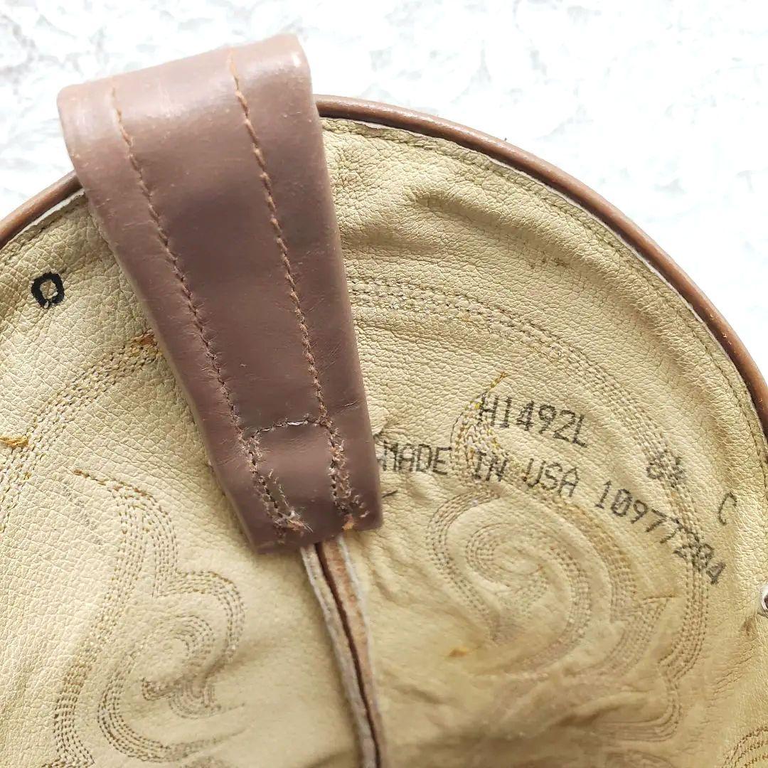 美品✨トニーラマ✨USA製 ウエスタンブーツ 23.5cm相当 レザー 刺繍