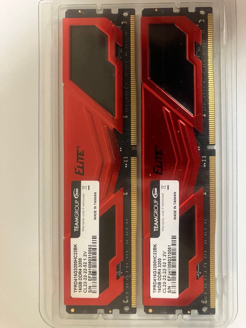y*0様 TEAMGROUP ELITE 16GBx2枚 セット DDR4 32
