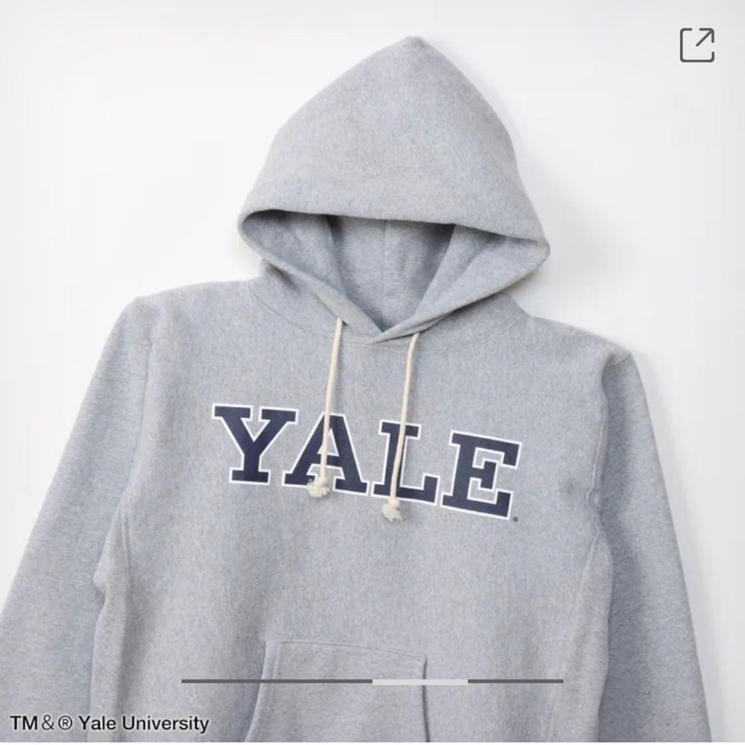 【未使用】チャンピオン リバースウィーブ パーカー YALE グレー XL