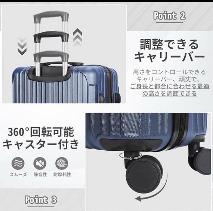 スーツケース XL 98L グレー キャリーケース TSAロック 軽量 耐衝撃